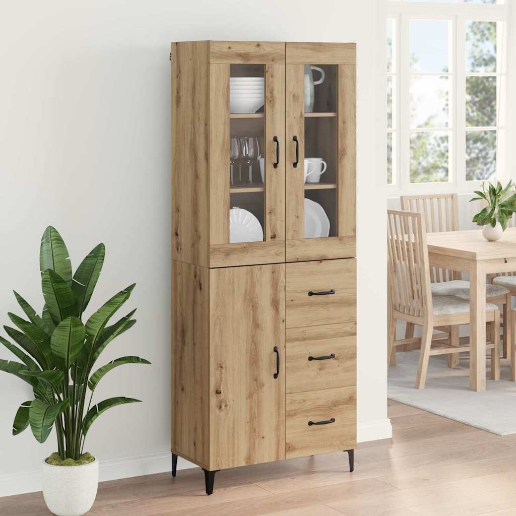 Highboard Artisan Eiken 69,5 x 34 x 180 cm Bewerkt hout