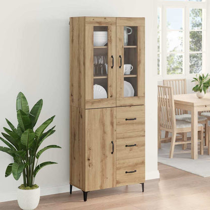 Highboard Artisan Eiken 69,5 x 34 x 180 cm Bewerkt hout