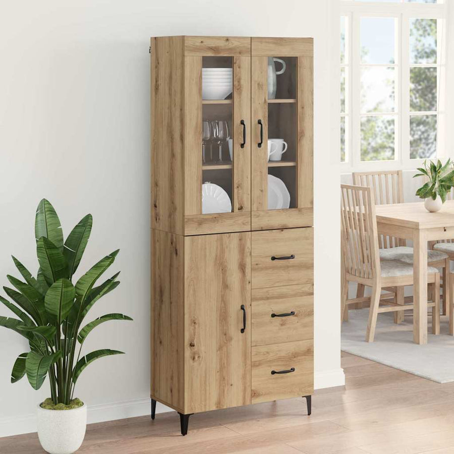 Highboard Artisan Eiken 69,5 x 34 x 180 cm Bewerkt hout