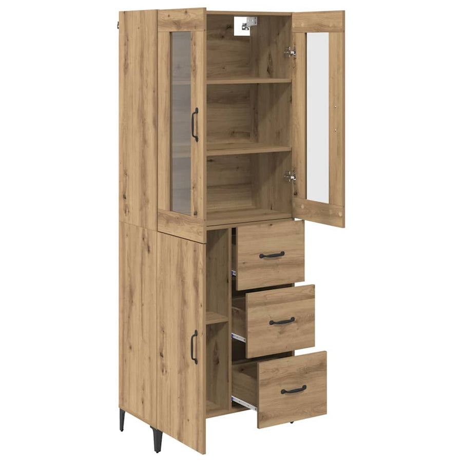 Highboard Artisan Eiken 69,5 x 34 x 180 cm Bewerkt hout