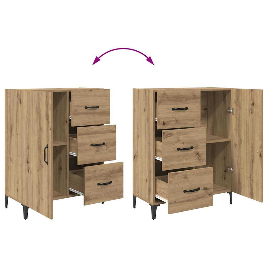 Highboard Artisan Eiken 69,5 x 34 x 180 cm Bewerkt hout