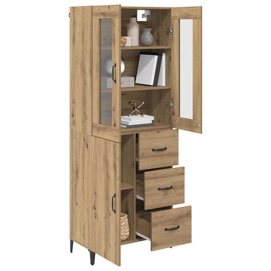 Highboard Artisan Eiken 69,5 x 34 x 180 cm Bewerkt hout