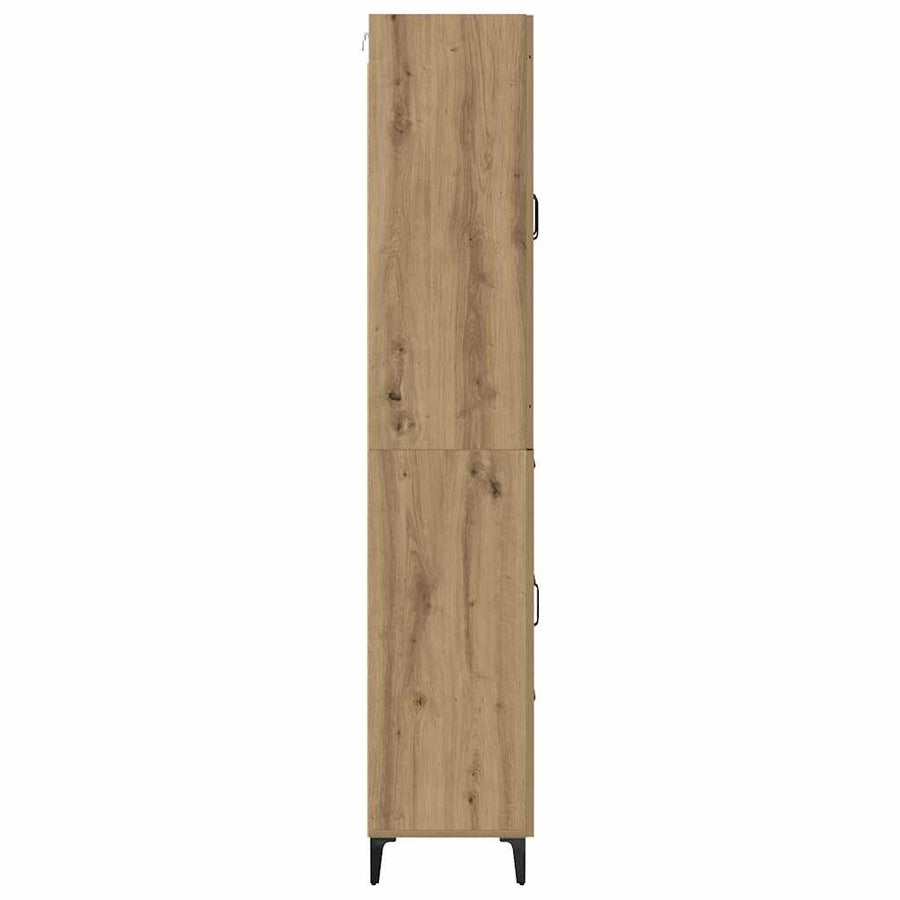 Highboard Artisan Eiken 69,5 x 34 x 180 cm Bewerkt hout