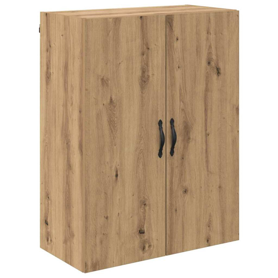 Hoge kast met lade 2 pcs Artisan Eiken Geengineerd Hout en Glas