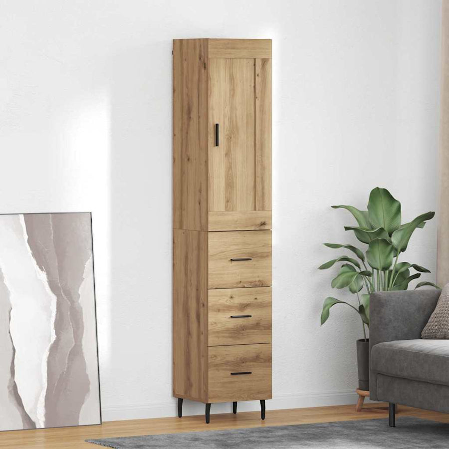 Highboard Artisan Eiken 34,5 x 34 x 180 cm Bewerkt hout