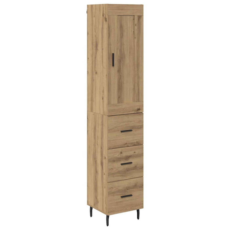 Highboard Artisan Eiken 34,5 x 34 x 180 cm Bewerkt hout