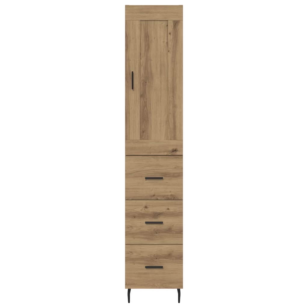 Highboard Artisan Eiken 34,5 x 34 x 180 cm Bewerkt hout