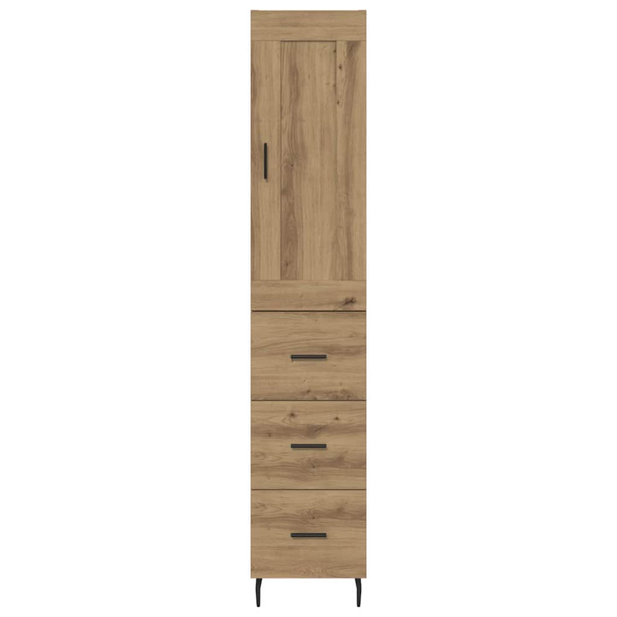 Highboard Artisan Eiken 34,5 x 34 x 180 cm Bewerkt hout