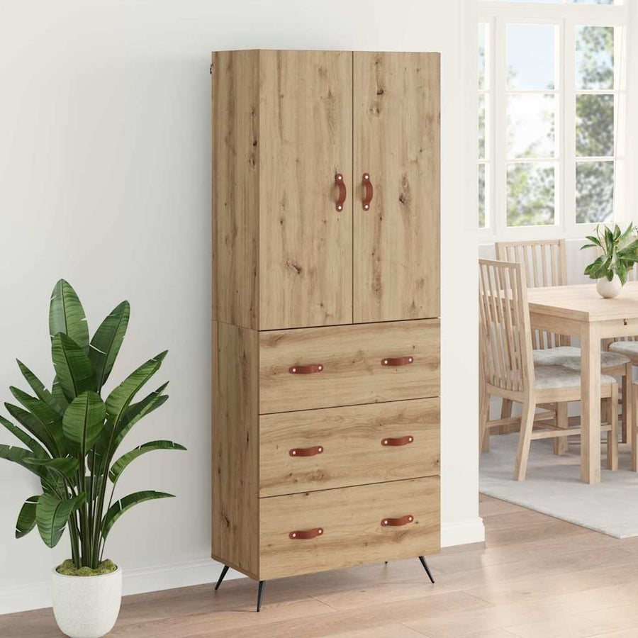 Highboard Artisan Eiken 69,5 x 34 x 180 cm Bewerkt hout