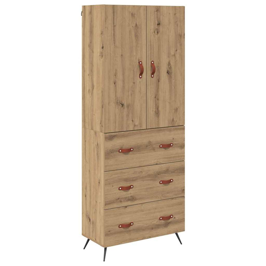 Highboard Artisan Eiken 69,5 x 34 x 180 cm Bewerkt hout