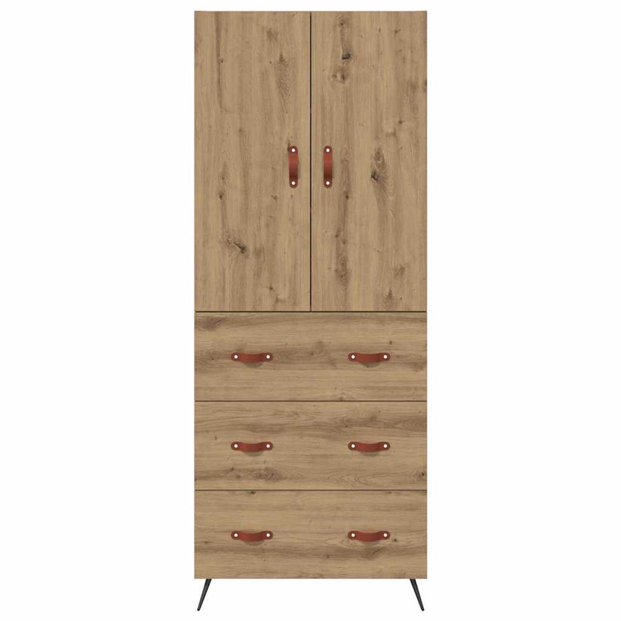 Highboard Artisan Eiken 69,5 x 34 x 180 cm Bewerkt hout