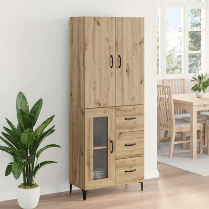 Highboard met lade Artisan Eiken 69,5 x 34 x 180 cm Bewerkt hout
