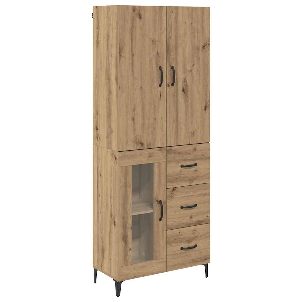 Highboard met lade Artisan Eiken 69,5 x 34 x 180 cm Bewerkt hout