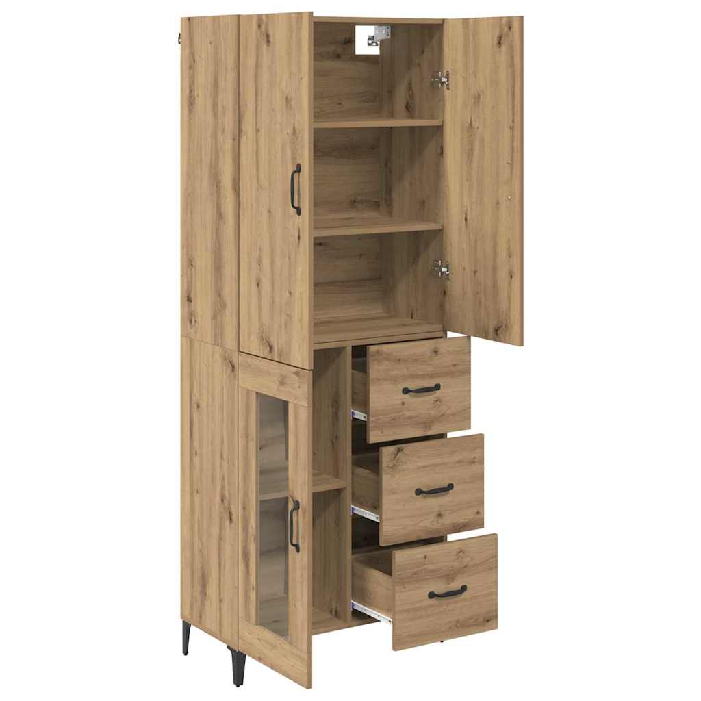 Highboard met lade Artisan Eiken 69,5 x 34 x 180 cm Bewerkt hout