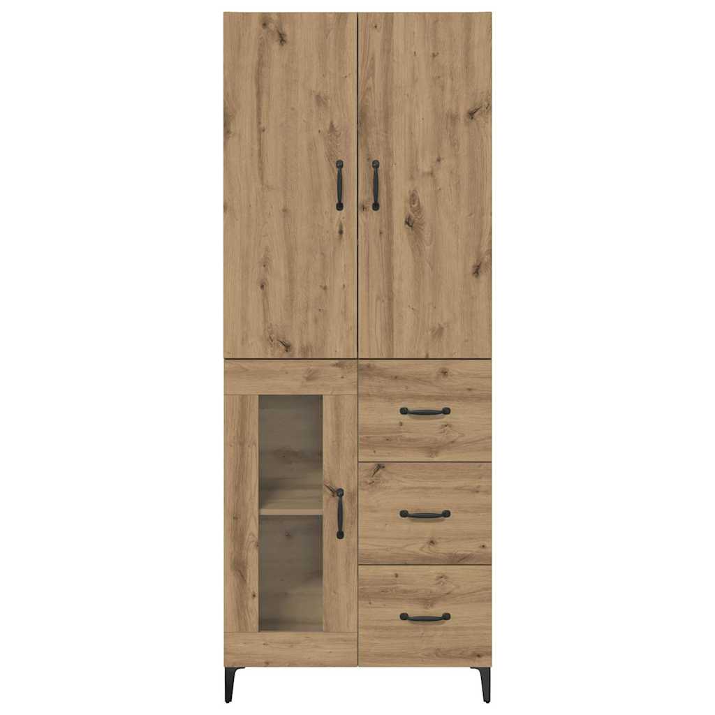 Highboard met lade Artisan Eiken 69,5 x 34 x 180 cm Bewerkt hout