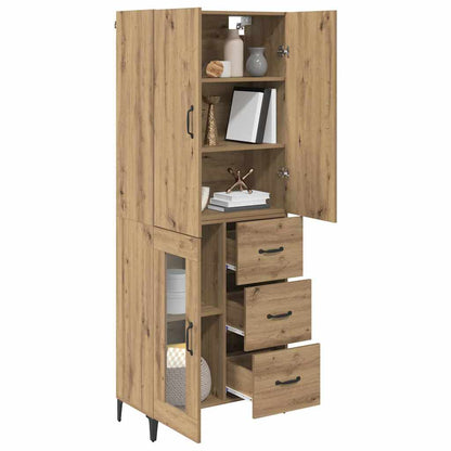 Highboard met lade Artisan Eiken 69,5 x 34 x 180 cm Bewerkt hout