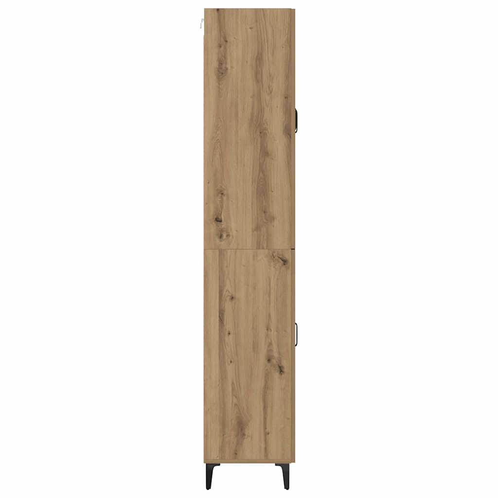 Highboard met lade Artisan Eiken 69,5 x 34 x 180 cm Bewerkt hout