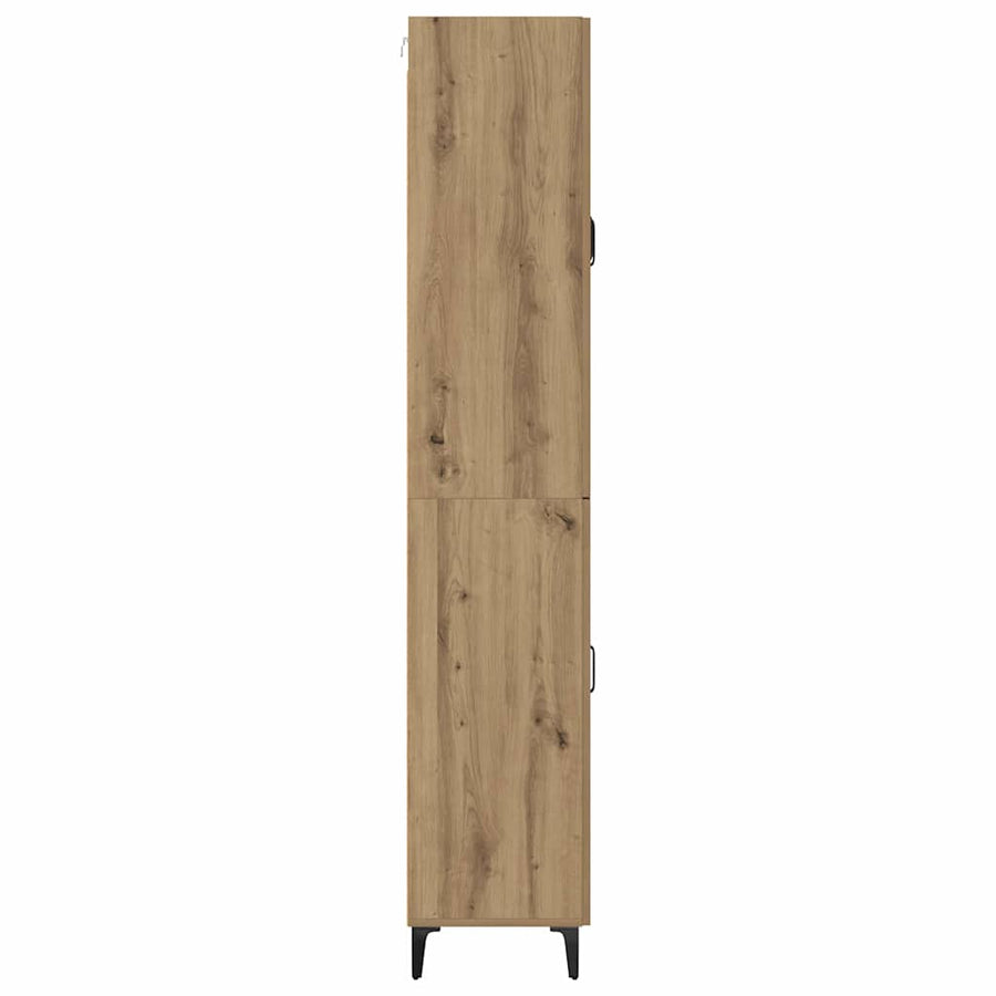 Highboard met lade Artisan Eiken 69,5 x 34 x 180 cm Bewerkt hout