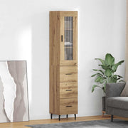 Highboard Artisan Eiken 34,5x34x180 cm bewerkt hout