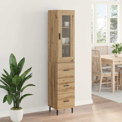 Highboard Artisan Eiken 34,5 x 34 x 180 cm Bewerkt hout
