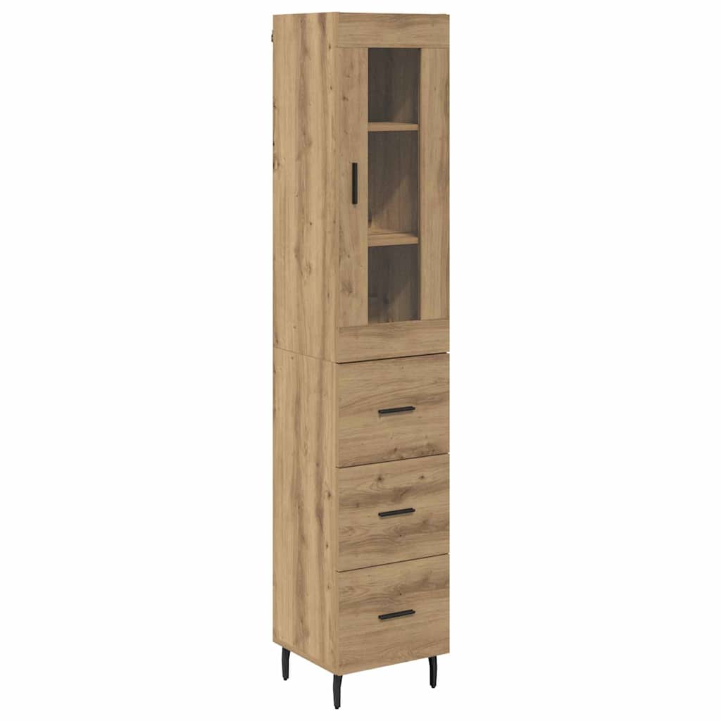 Highboard Artisan Eiken 34,5 x 34 x 180 cm Bewerkt hout