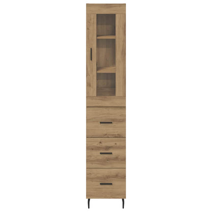 Highboard Artisan Eiken 34,5 x 34 x 180 cm Bewerkt hout