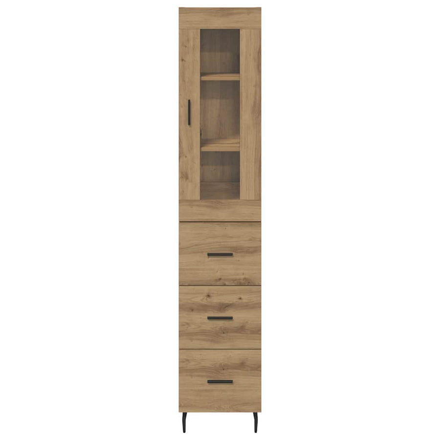 Highboard Artisan Eiken 34,5 x 34 x 180 cm Bewerkt hout
