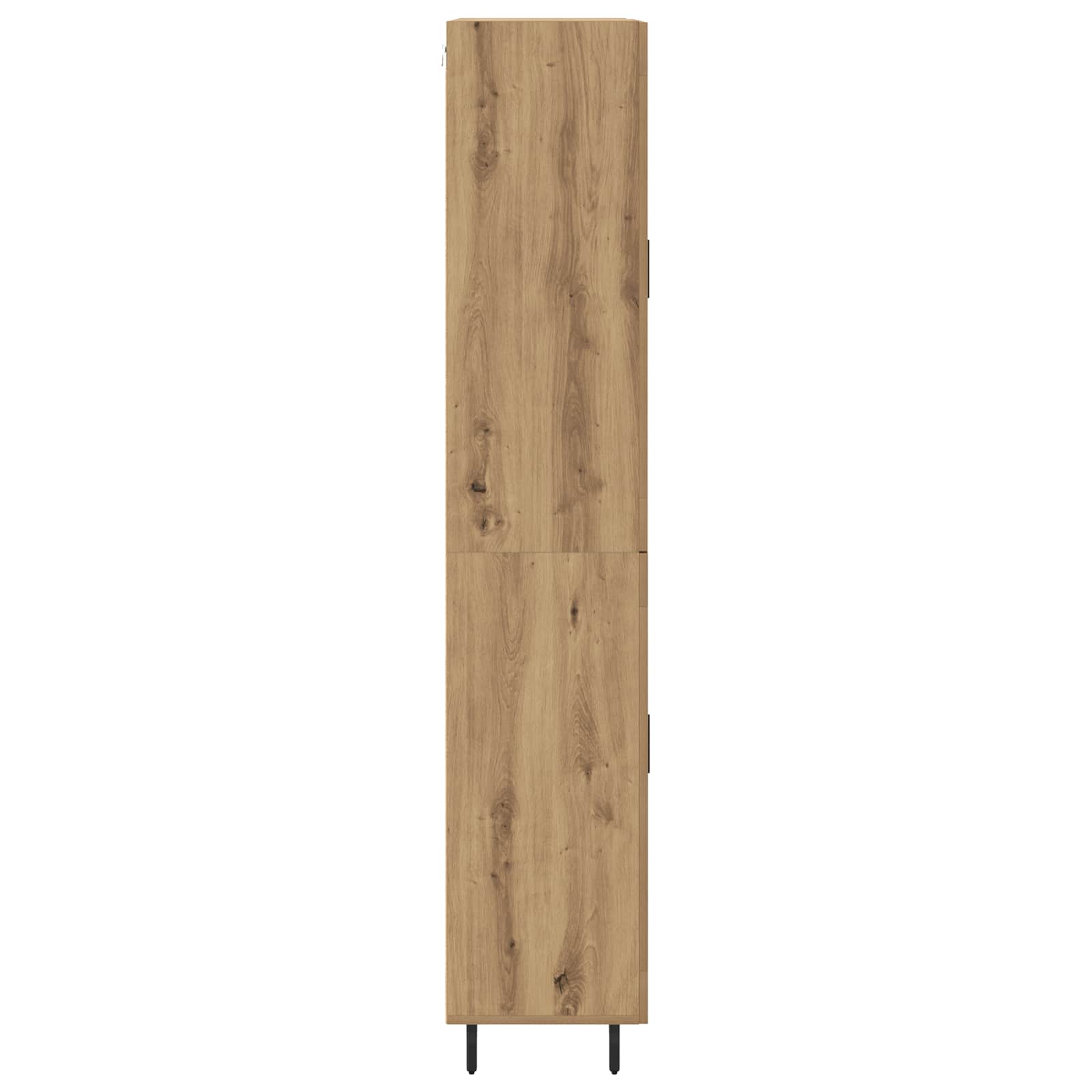 Hoge kast 2 pcs Artisan Eiken Geengineerd Hout en Glas