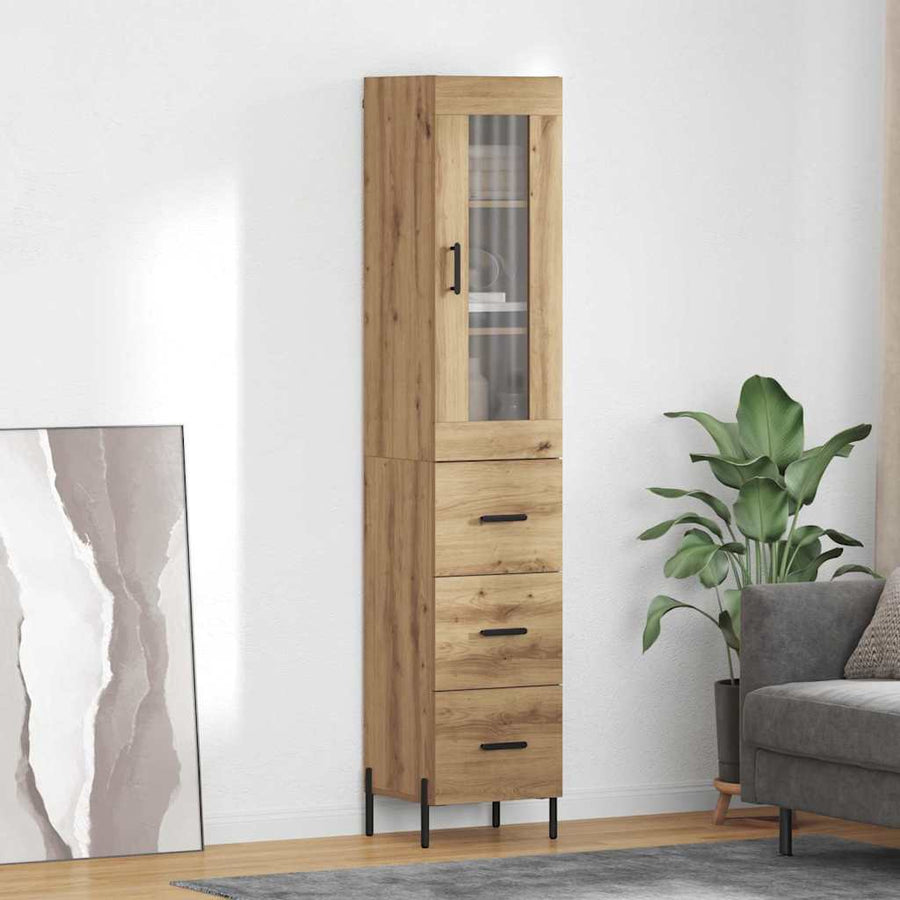 Highboard Artisan Eiken 34,5 x 34 x 180 cm Bewerkt hout