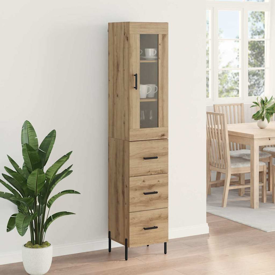 Highboard Artisan Eiken 34,5 x 34 x 180 cm Bewerkt hout