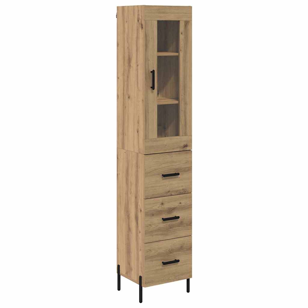 Highboard Artisan Eiken 34,5 x 34 x 180 cm Bewerkt hout