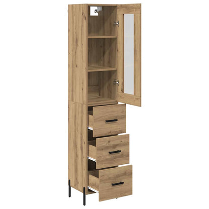 Highboard Artisan Eiken 34,5 x 34 x 180 cm Bewerkt hout
