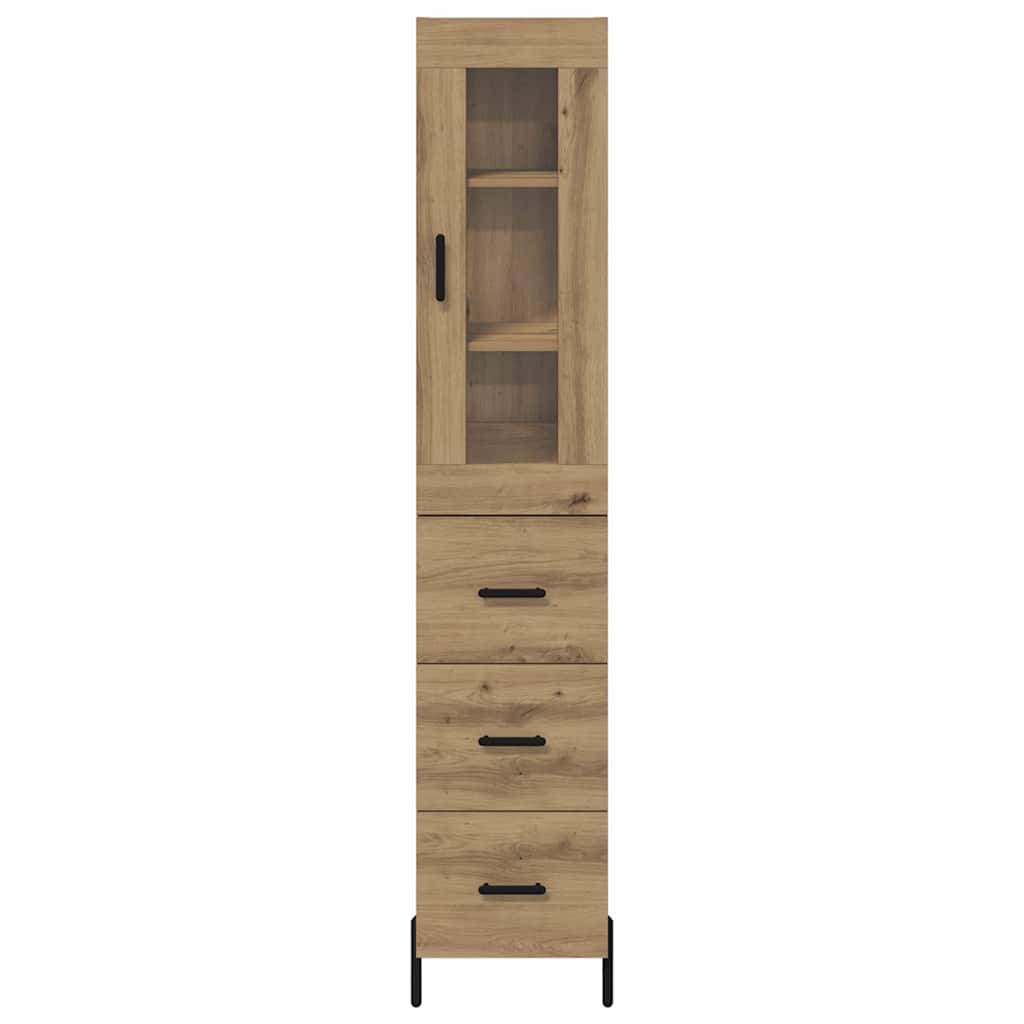 Highboard Artisan Eiken 34,5 x 34 x 180 cm Bewerkt hout