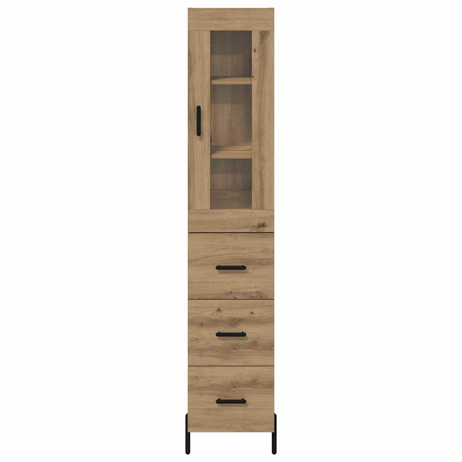 Highboard Artisan Eiken 34,5 x 34 x 180 cm Bewerkt hout