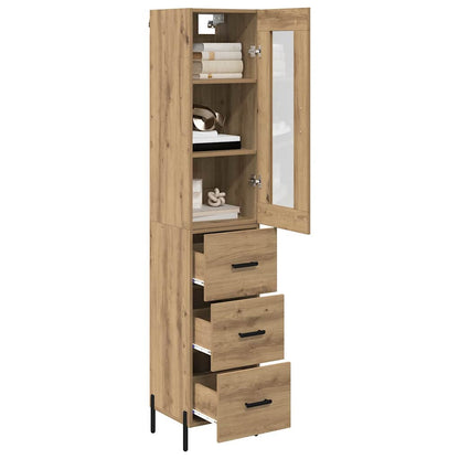 Highboard Artisan Eiken 34,5 x 34 x 180 cm Bewerkt hout