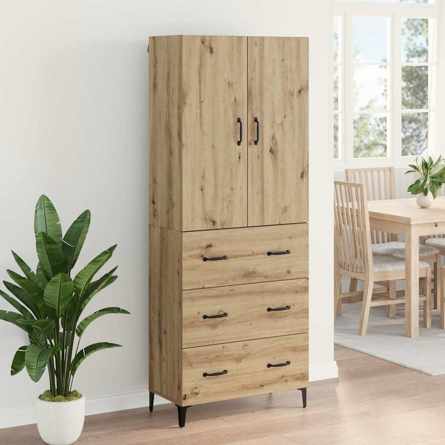Highboard Artisan Eiken 69,5 x 34 x 180 cm Bewerkt hout