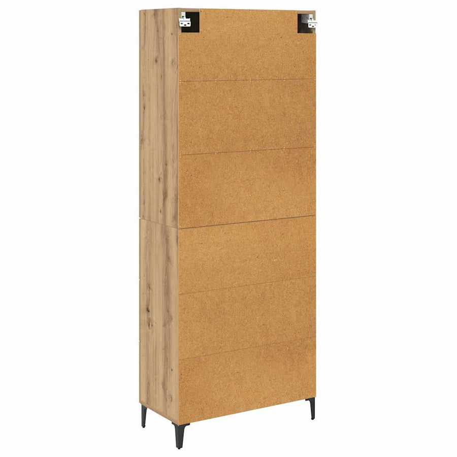 Highboard Artisan Eiken 69,5 x 34 x 180 cm Bewerkt hout