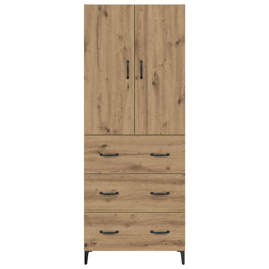 Highboard Artisan Eiken 69,5 x 34 x 180 cm Bewerkt hout