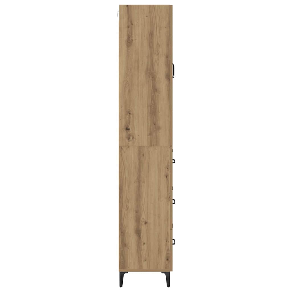 Highboard Artisan Eiken 69,5 x 34 x 180 cm Bewerkt hout