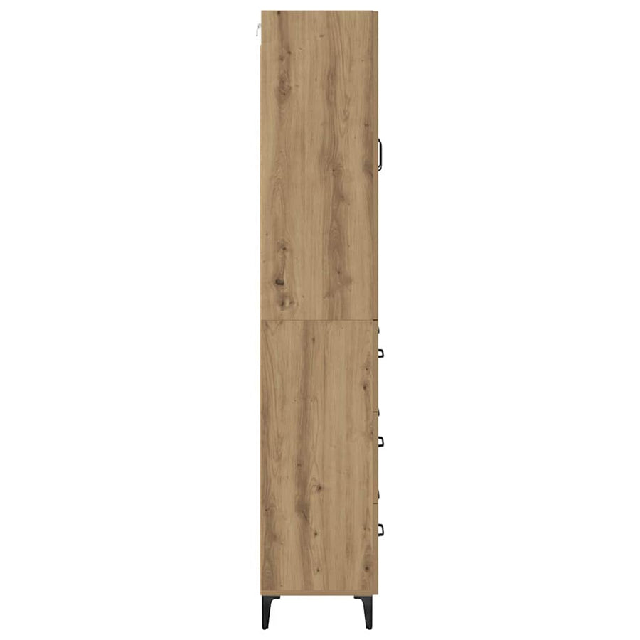 Highboard Artisan Eiken 69,5 x 34 x 180 cm Bewerkt hout