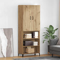Highboard Artisan Eiken 69,5 x 34 x 180 cm Bewerkt hout
