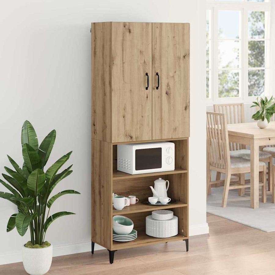 Highboard Artisan Eiken 69,5 x 34 x 180 cm Bewerkt hout