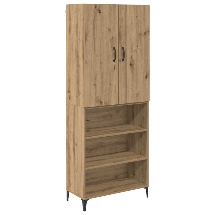 Highboard Artisan Eiken 69,5 x 34 x 180 cm Bewerkt hout