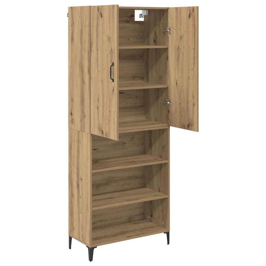 Highboard Artisan Eiken 69,5 x 34 x 180 cm Bewerkt hout