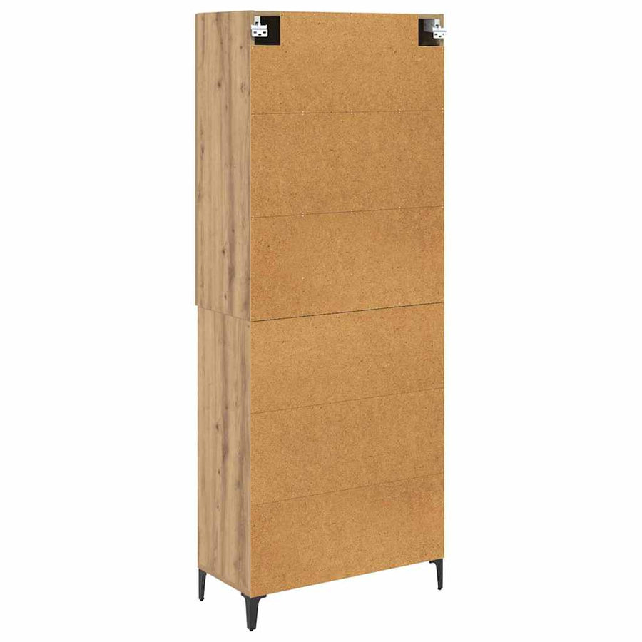 Highboard Artisan Eiken 69,5 x 34 x 180 cm Bewerkt hout