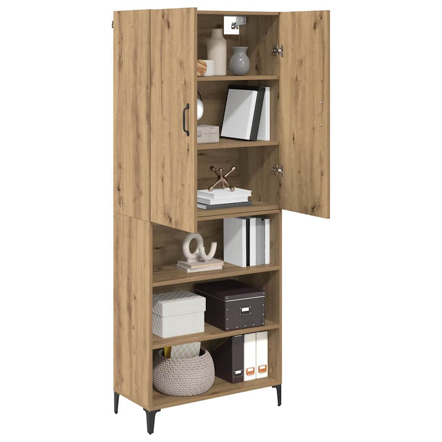 Highboard Artisan Eiken 69,5 x 34 x 180 cm Bewerkt hout