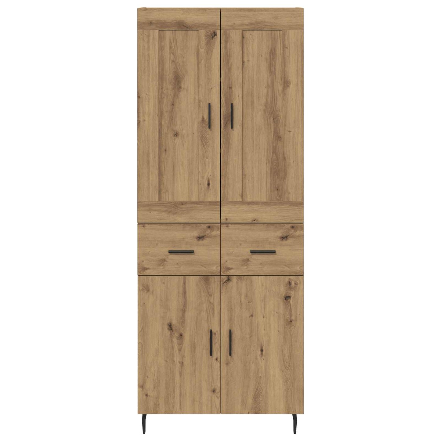 Hoge kast met lade 2 pcs Artisan Eiken Bewerkt hout