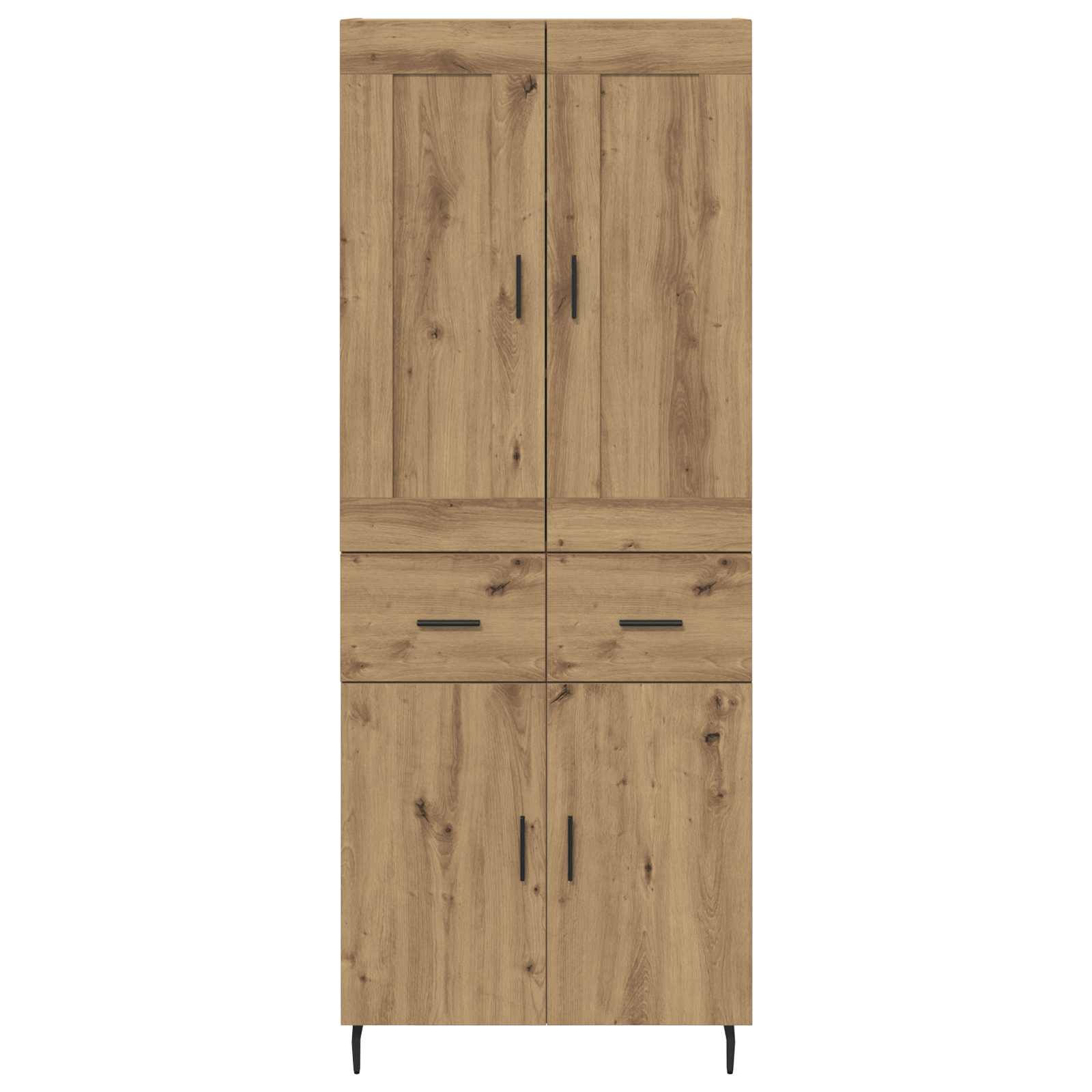 Hoge kast met lade 2 pcs Artisan Eiken Bewerkt hout