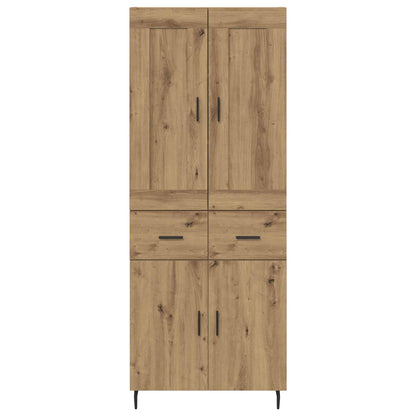 Hoge kast met lade 2 pcs Artisan Eiken Bewerkt hout