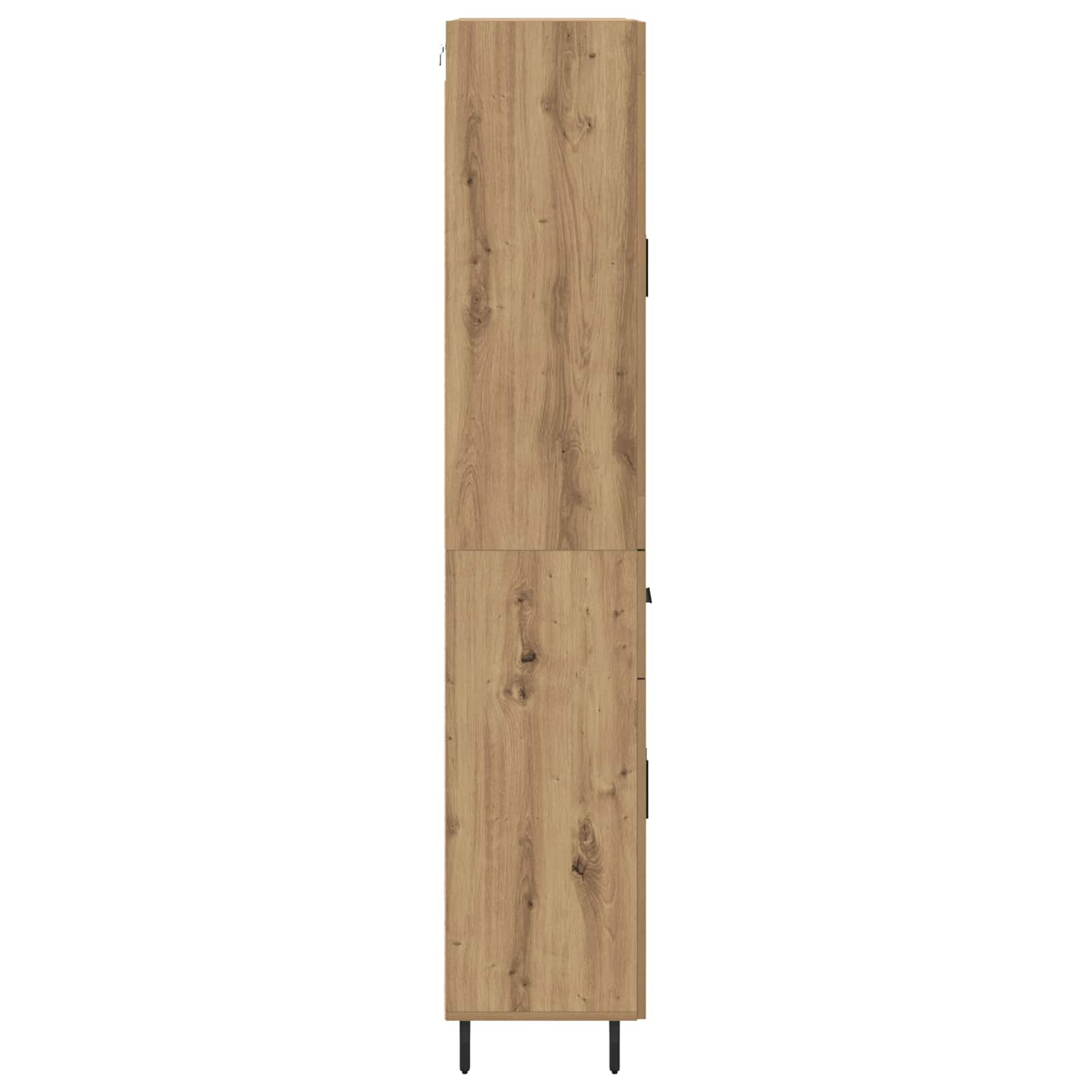 Hoge kast met lade 2 pcs Artisan Eiken Bewerkt hout